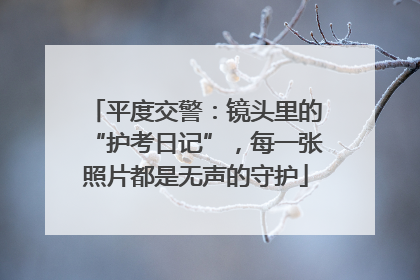 平度交警：镜头里的“护考日记”，每一张照片都是无声的守护