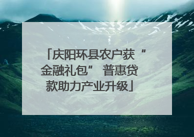 庆阳环县农户获“金融礼包” 普惠贷款助力产业升级