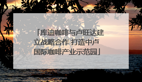 库迪咖啡与卢旺达建立战略合作 打造中卢国际咖啡产业示范园