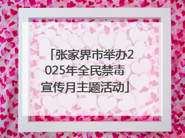 张家界市举办2025年全民禁毒宣传月主题活动