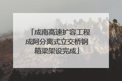 成南高速扩容工程成阿分离式立交桥钢箱梁架设完成