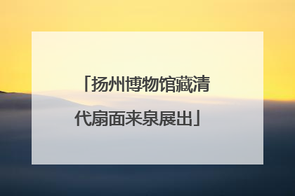扬州博物馆藏清代扇面来泉展出