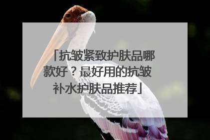 抗皱紧致护肤品哪款好？最好用的抗皱补水护肤品推荐