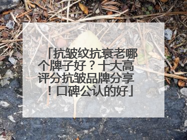 抗皱纹抗衰老哪个牌子好？十大高评分抗皱品牌分享！口碑公认的好