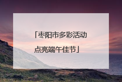 枣阳市多彩活动点亮端午佳节