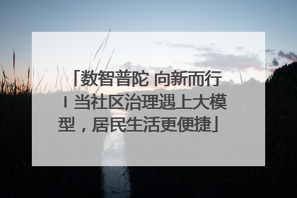 数智普陀 向新而行〡当社区治理遇上大模型，居民生活更便捷