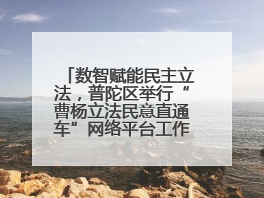数智赋能民主立法，普陀区举行“曹杨立法民意直通车”网络平台工作推进会