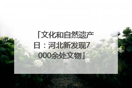 文化和自然遗产日：河北新发现7000余处文物