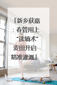 新乡获嘉：春管用上“读墒术” 麦田开启精准灌溉