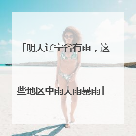 明天辽宁省有雨，这些地区中雨大雨暴雨