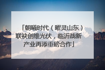 朝曦时代（曜灵山东）联袂创维光伏，临沂战新产业再添重磅合作