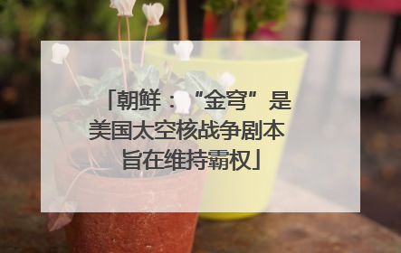 朝鲜：“金穹”是美国太空核战争剧本 旨在维持霸权