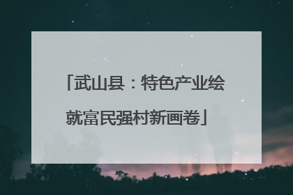 武山县：特色产业绘就富民强村新画卷