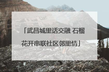 武昌城里话交融 石榴花开串联社区邻里情