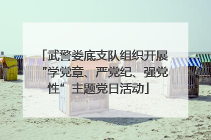 武警娄底支队组织开展“学党章、严党纪、强党性”主题党日活动