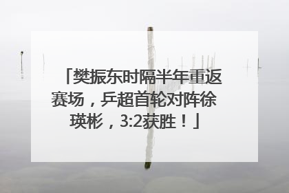 樊振东时隔半年重返赛场，乒超首轮对阵徐瑛彬，3:2获胜！