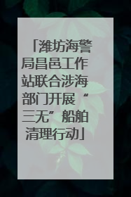 潍坊海警局昌邑工作站联合涉海部门开展“三无”船舶清理行动