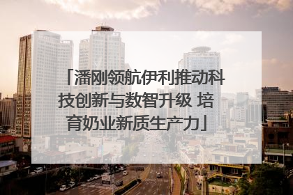 潘刚领航伊利推动科技创新与数智升级 培育奶业新质生产力