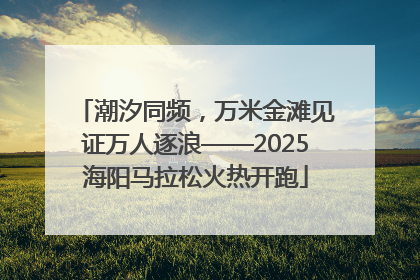 潮汐同频，万米金滩见证万人逐浪——2025海阳马拉松火热开跑