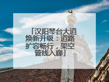 汉阳琴台大道焕新升级：道路扩容畅行，架空管线入廊