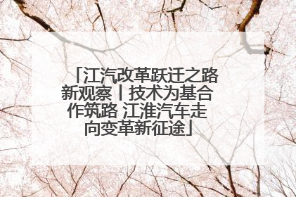 江汽改革跃迁之路新观察丨技术为基合作筑路 江淮汽车走向变革新征途