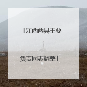 江西两县主要负责同志调整
