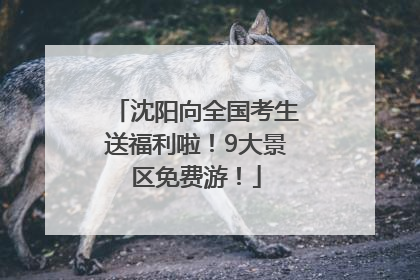 沈阳向全国考生送福利啦！9大景区免费游！