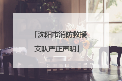 沈阳市消防救援支队严正声明