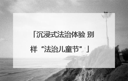 沉浸式法治体验 别样“法治儿童节”