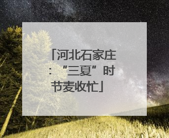 河北石家庄：“三夏”时节麦收忙