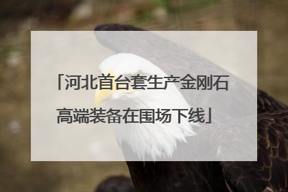 河北首台套生产金刚石高端装备在围场下线