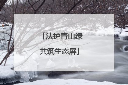 法护青山绿 共筑生态屏