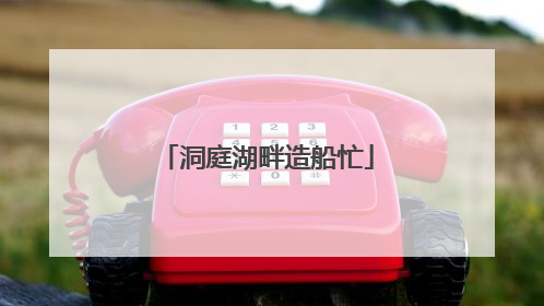 洞庭湖畔造船忙