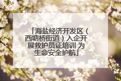 海盐经济开发区（西塘桥街道）入企开展救护员证培训 为生命安全护航