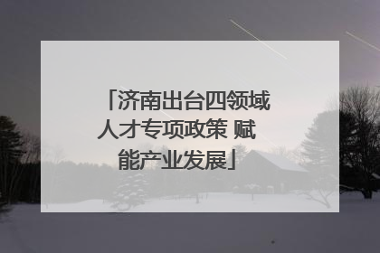 济南出台四领域人才专项政策 赋能产业发展