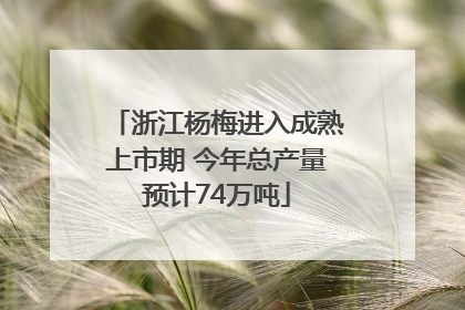 浙江杨梅进入成熟上市期 今年总产量预计74万吨