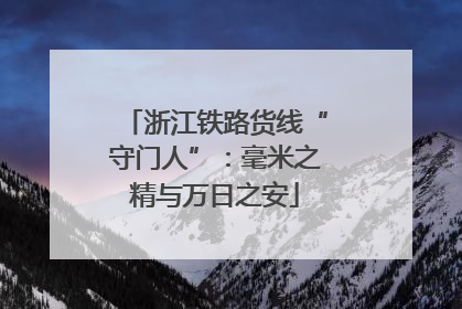 浙江铁路货线“守门人”：毫米之精与万日之安