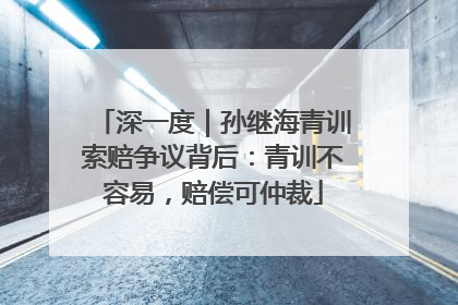 深一度｜孙继海青训索赔争议背后：青训不容易，赔偿可仲裁