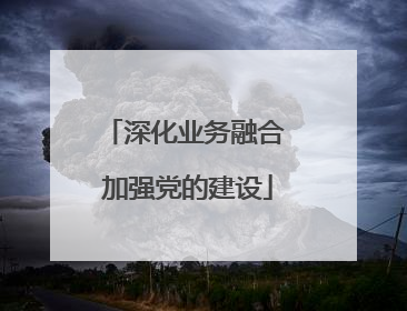 深化业务融合 加强党的建设
