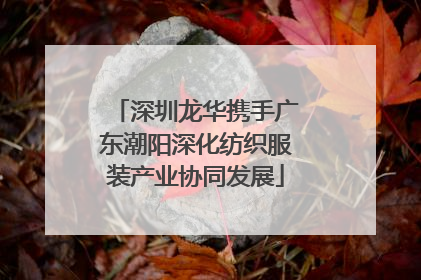 深圳龙华携手广东潮阳深化纺织服装产业协同发展