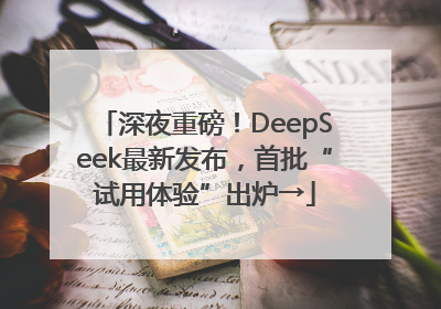 深夜重磅！DeepSeek最新发布，首批“试用体验”出炉→