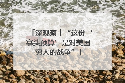 深观察丨“这份‘寡头预算’是对美国穷人的战争”