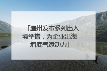 温州发布系列出入境举措，为企业出海增底气添动力