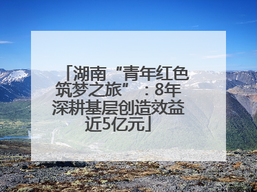 湖南“青年红色筑梦之旅”：8年深耕基层创造效益近5亿元