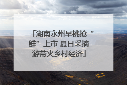 湖南永州早桃抢“鲜”上市 夏日采摘游带火乡村经济