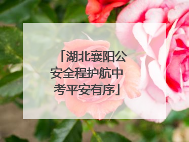 湖北襄阳公安全程护航中考平安有序