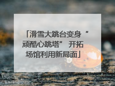 滑雪大跳台变身“顽酷心跳塔” 开拓场馆利用新局面