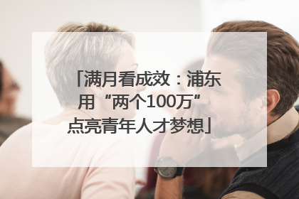 满月看成效：浦东用“两个100万”点亮青年人才梦想