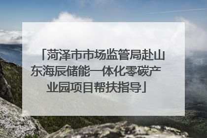 菏泽市市场监管局赴山东海辰储能一体化零碳产业园项目帮扶指导