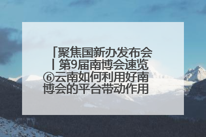 聚焦国新办发布会丨第9届南博会速览⑥云南如何利用好南博会的平台带动作用，深化与南亚国家的交流与合作？